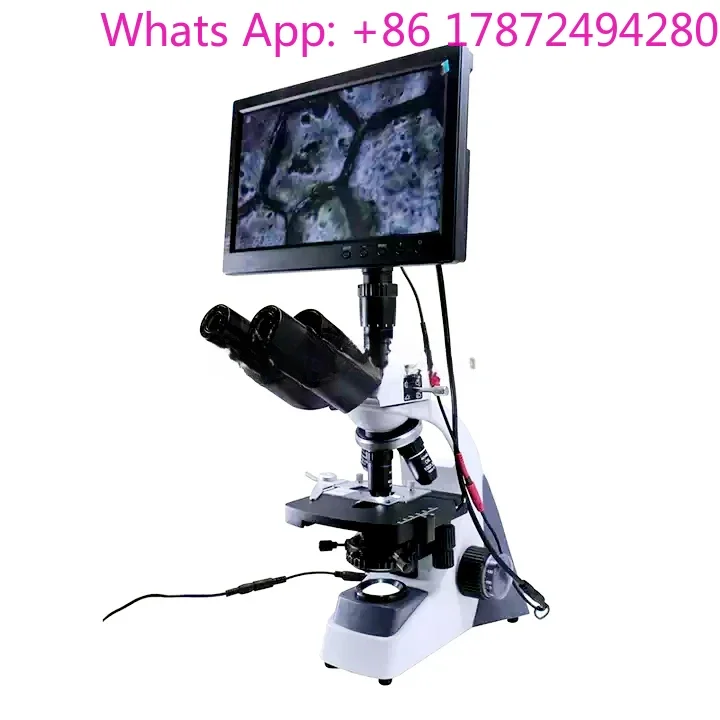 Digital Binocular Microscope with Adjustable Light Source for Laboratory Use