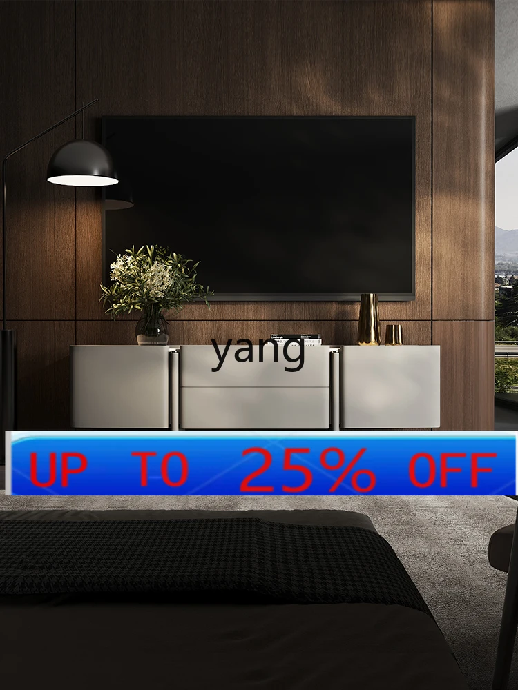 

LMM Italian minimalist TV cabinet Bedroom modern minimalist marble storage cabinet