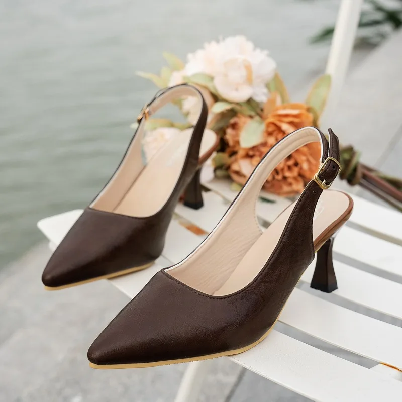 Women Pumps 2025 New Pointed Toe Sandals Women Fashion Sexy Slip on Wedding Shoes Trend Elegant Luxury Heels Women