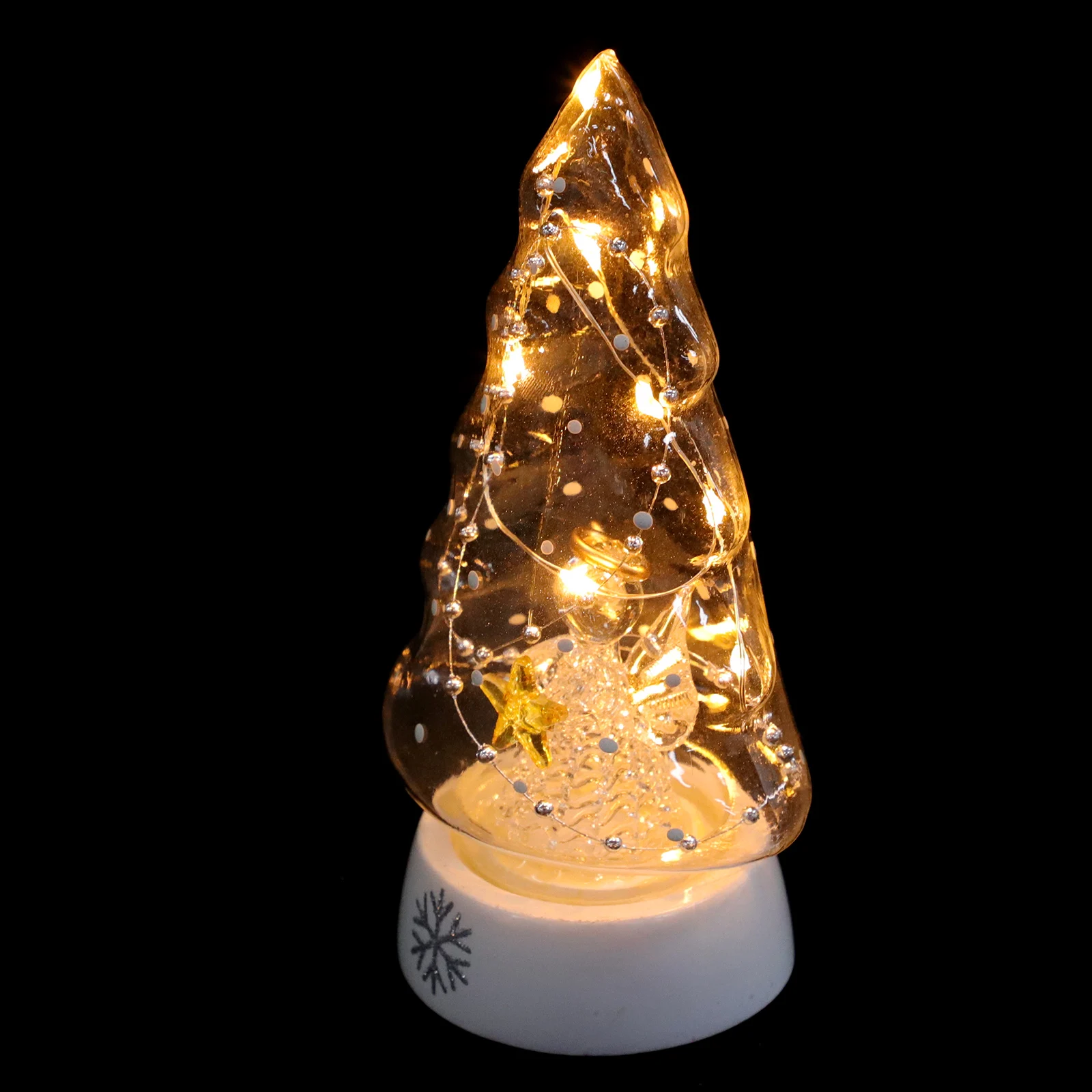 

Desktop Ornament Night Light Scene Adornment Chic Glass Decor Decorative Lamp Plastic Small