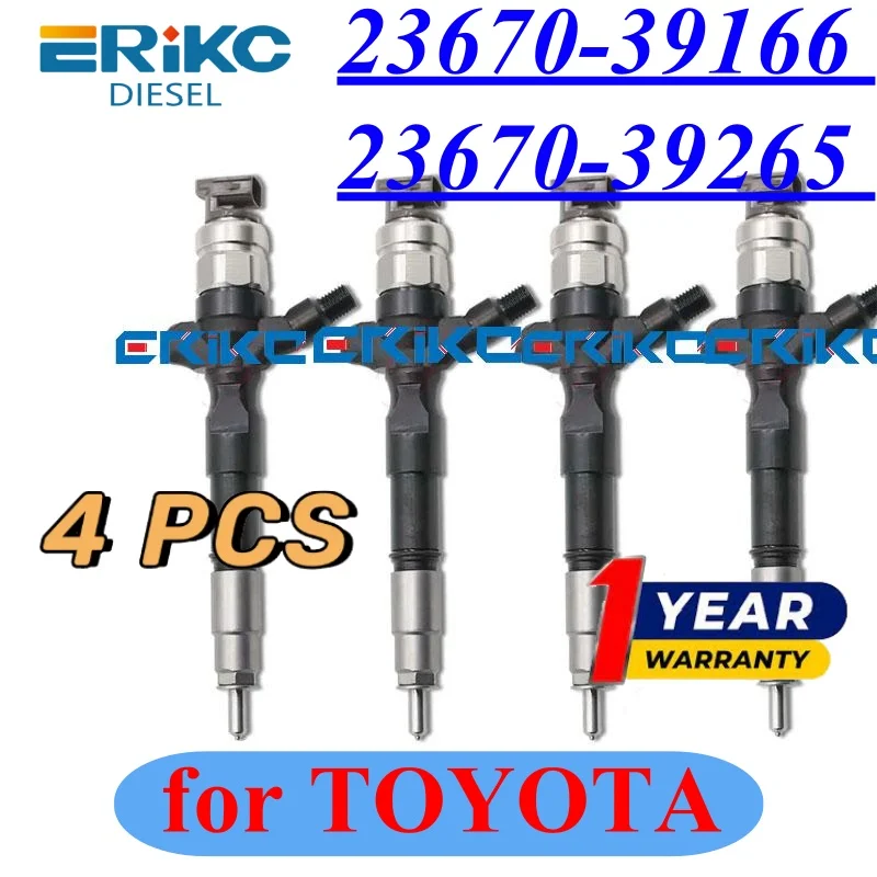 4PC 23670-30166 23670-39265 Diesel Engine Injector 23670 30166 For Toyota 1KD/2…