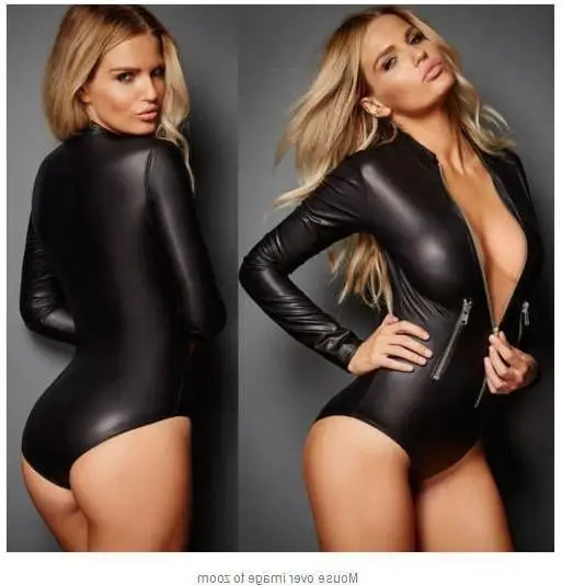 Sexy adulto maschio taglie forti tuta femminile lingerie in pelle donna biancheria intima erotica calda signore catsuit in lattice spandex body sesso