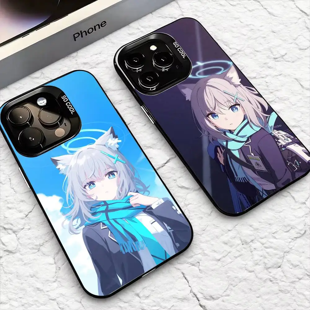 

S-Shiroko For iPhone 16,15,14,13,12,11,8,7,Pro,Max,Plus,Mini,XS,SE Anti Fall Black Matte Hard