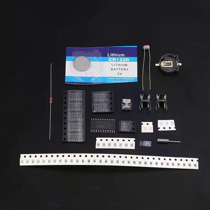 LED Dot Matrix Digital Clock Kit With Auto Brightness Time Temperature Soldering Practice Kit DIY Electronics Project