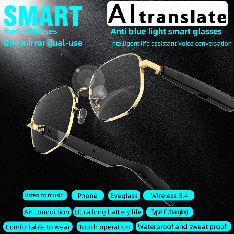 

Bluetooth translation glasses international translation simultaneous interpretation sunglasses144 language translation polarizin