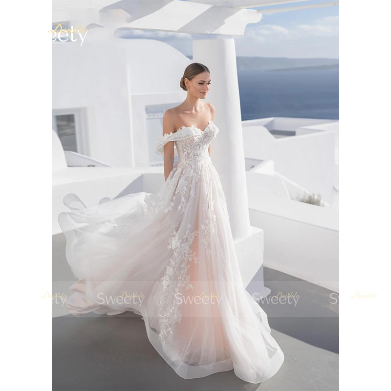 Graceful Wedding Dress Organza With Embroidery A-Line Length Ballgown Boatneck Sleeveless Button Customized Vestido De Novia