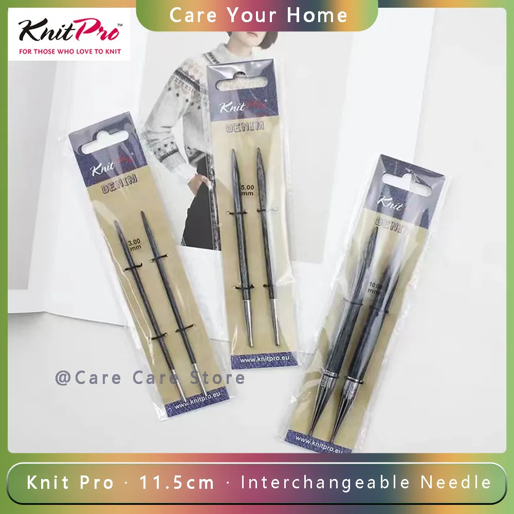 1 Pair 11.5cm Knitpro Spokes Denim Interchangeable Circular Knitting Needle Tips For Knitting Pro Accessories