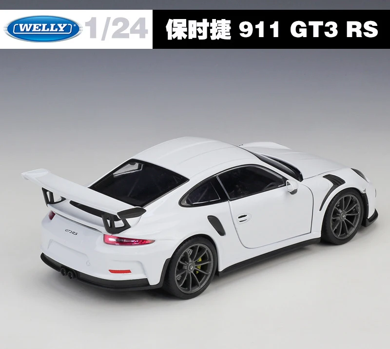 Welly 1:24 2016 Porsche 911 GT3 RS Diecast alloy samochód sportowy zabawki modele dla z kierownicy sterowania na prezent dla dzieci B59