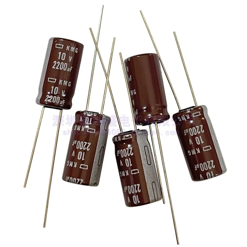 

20PCS/50PCS Japan NIPPON electrolytic capacitor 10v2200uf KMG high-frequency capacitors 105 10*20mm