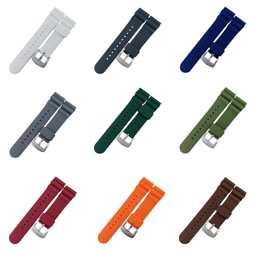 22mm Width Watch band Rubber Match Monster/Srpe Series/SBDC Series Stainless watch case Steel Diving Strap Watches Accessories