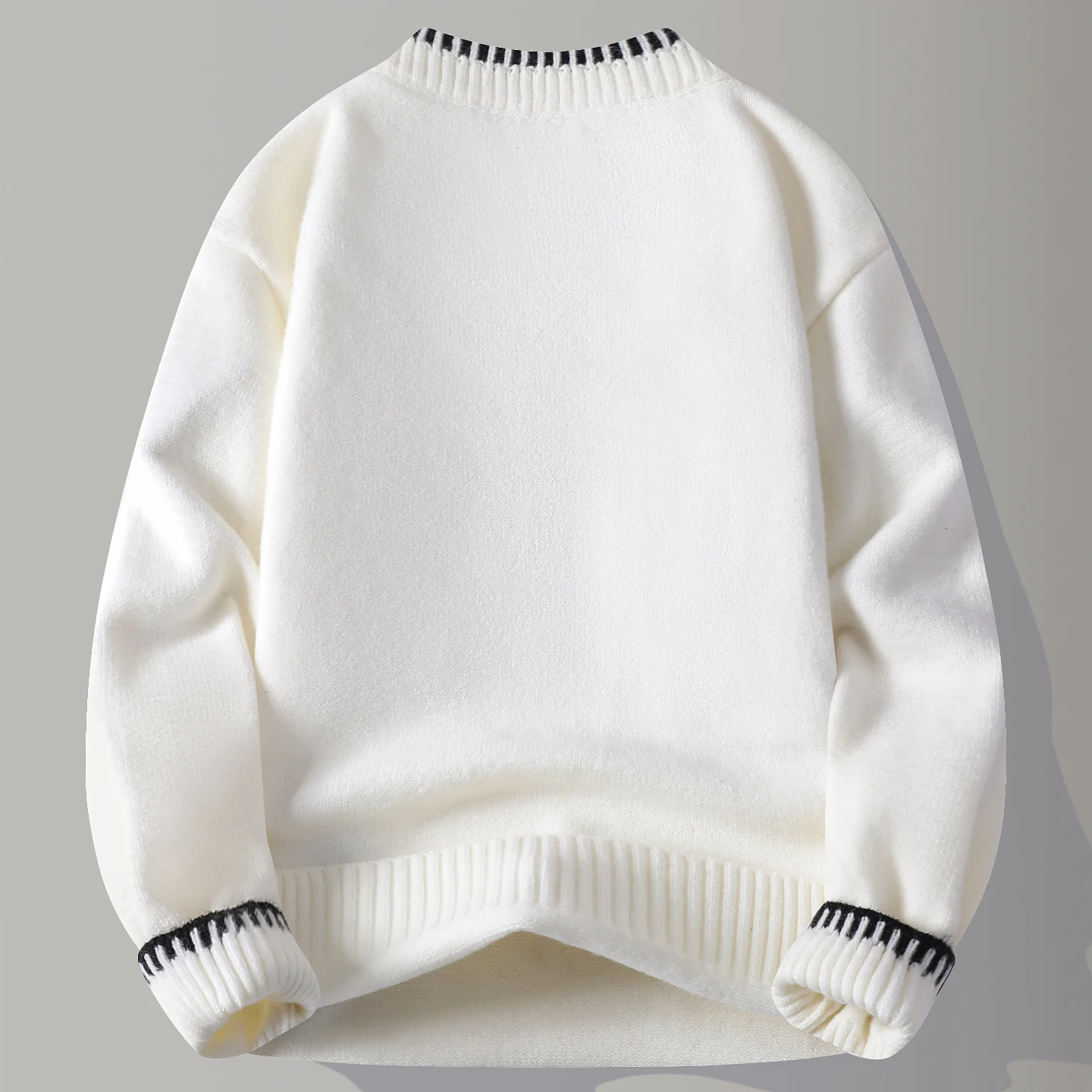 

Loose Men's Knitted Sweater round Ne Pullover Autumn Winter New Sle Faionable Base Layer irt Ci Walk Polyester Fiber