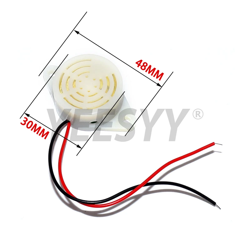 2pcs 4pcs 3-24V Intermittent Beep High-decibel DC 3-24V 12V Buzzer SFM-27 Active Buzzer Beep Alarm 95DB 3015, for Arduino