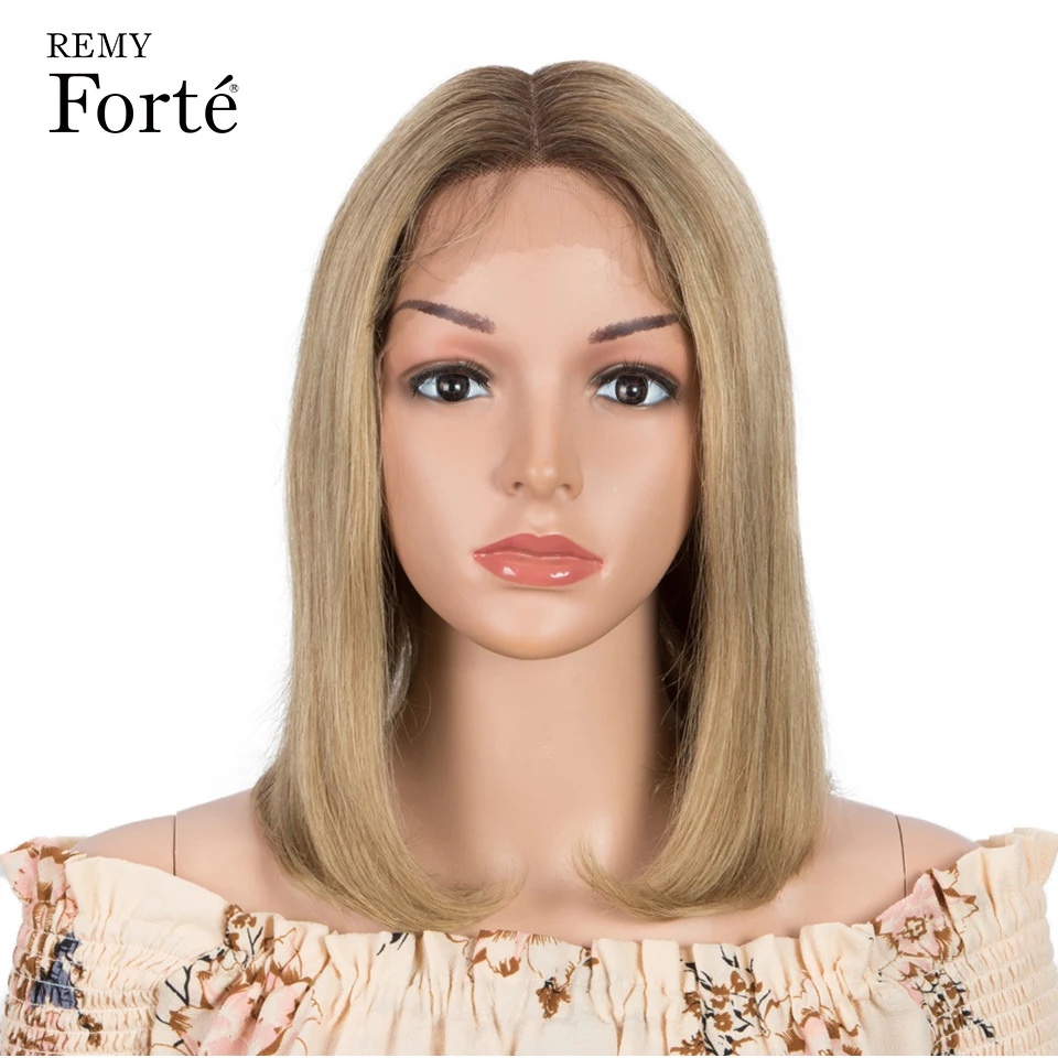 Perucas de cabelo brasileiras vermelhas cor-de-rosa com raiz 180% t-parte do laço perucas de cabelo humano bob ombre curto para a mulher remy ouro