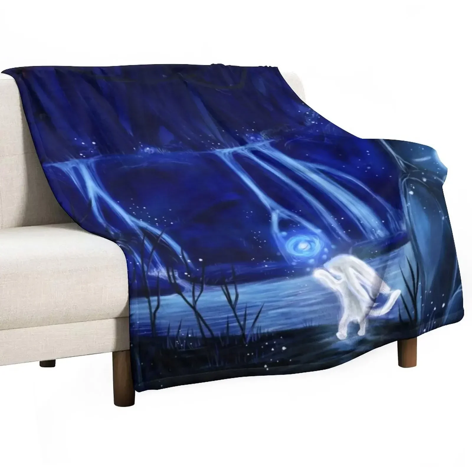 Ori and the will of the wisps Throw Blanket Bed linens Extra Large Throw Blankets