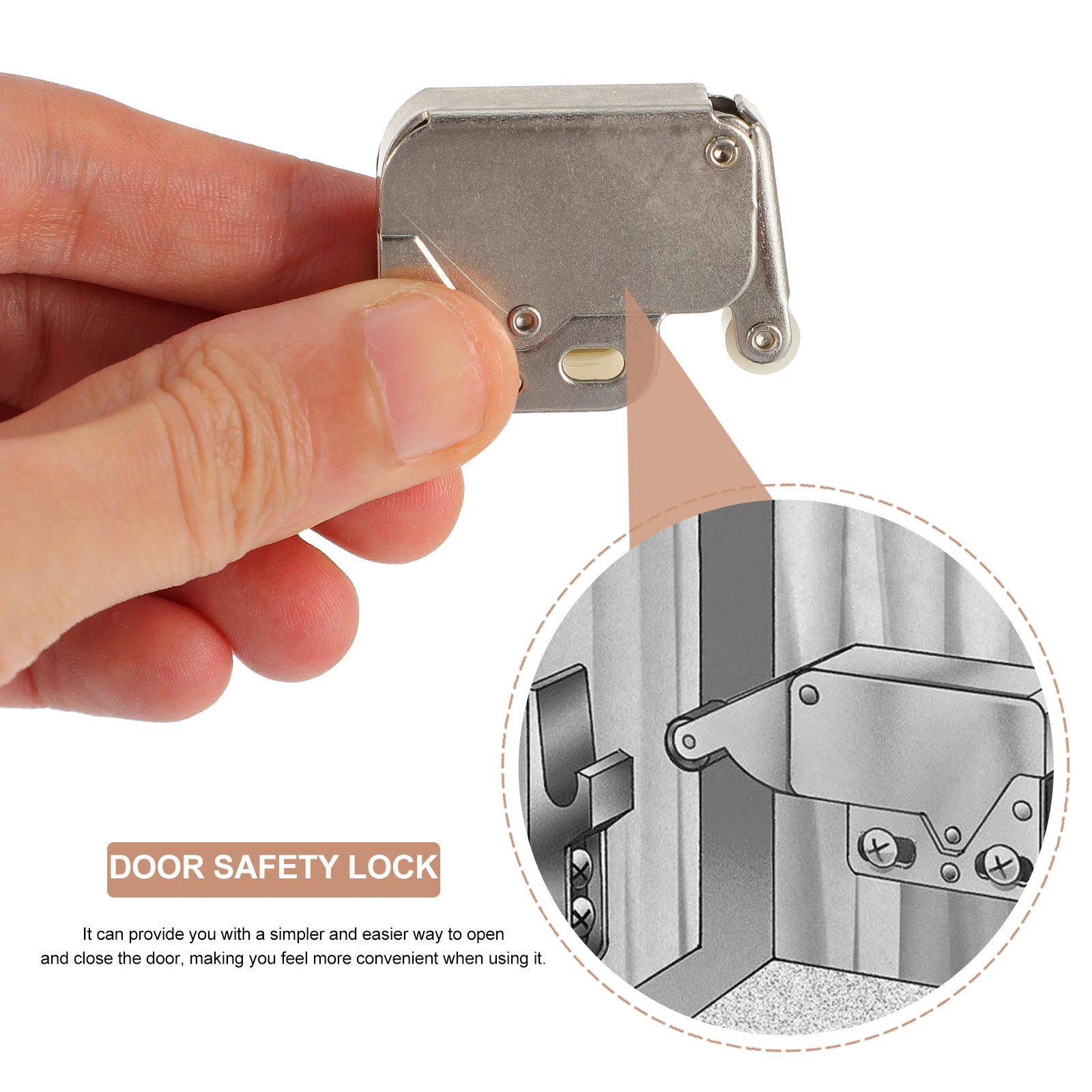 

5pcs Elephant Nose Catch Self-Locking Spring Buckle Push-In Touch Lock For Furniture Cabinet Door Spring Loaded Latch