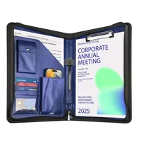 Zippered Padfolio Organizer Leather Planner Binder 10.2 Inch Portfolio Folder for Documents Letter Size Business Card Holder