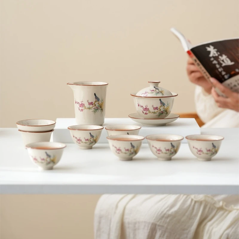 Juego de Regalo para el Hogar, Exquisito Juego de Té Moderno, Juego de Matcha Japonés, Juego de Té, Juego de Café, Exhibición Vintage, Taza, Juego de Té de Porcelana