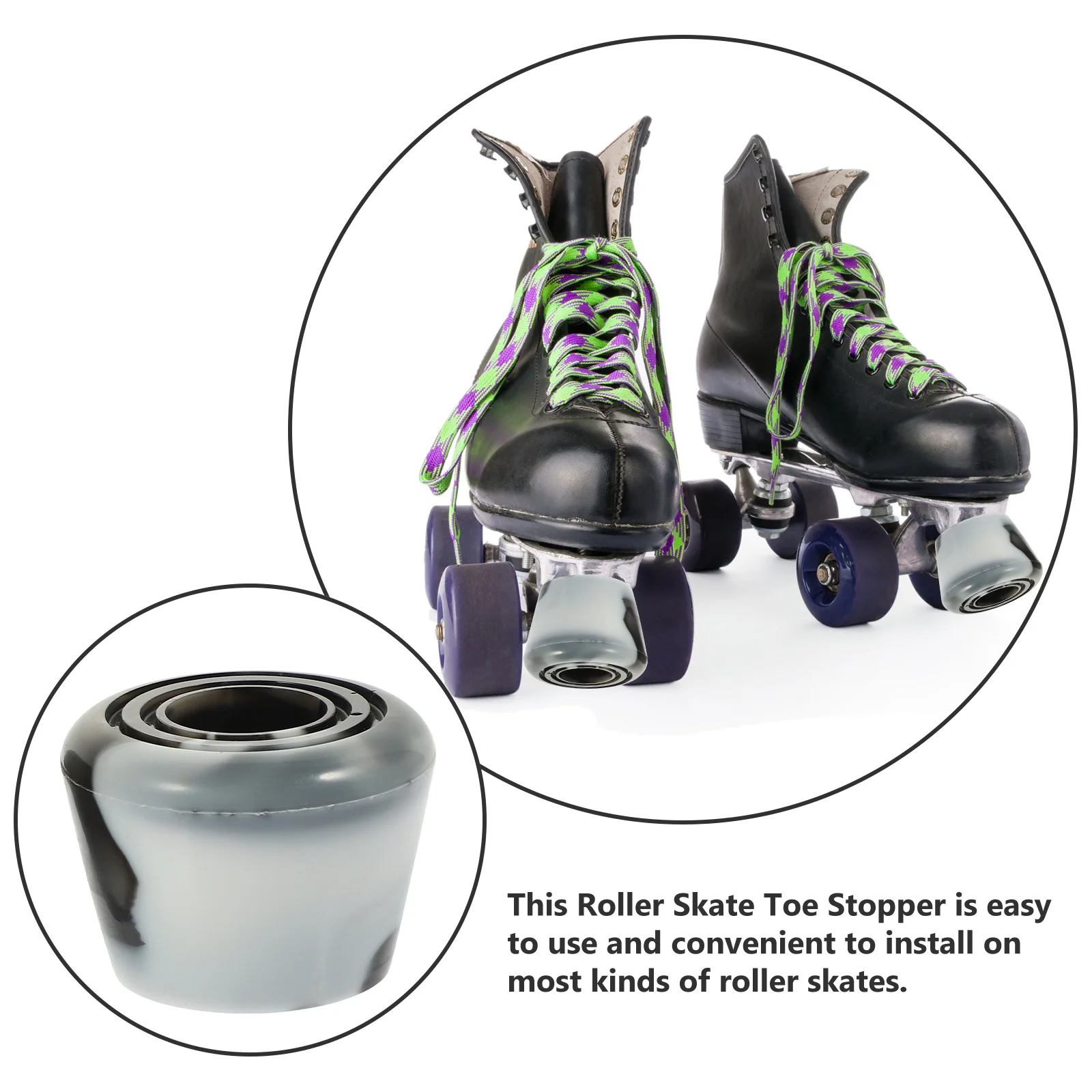 1Set Roller Skate Toe Stopper PU Duurzaam Slijtvast Brake Stop Accessoire Professionele Skate Vervanging Plug