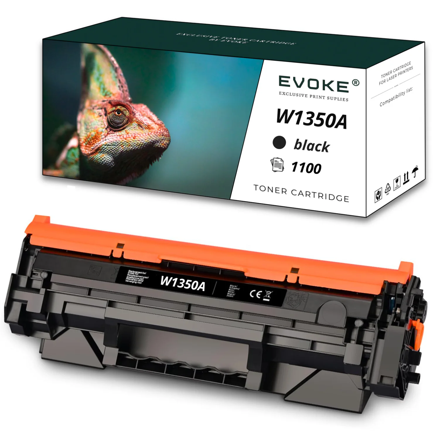 Toner Voor Hp W1350a Printer Zwart | 1100 Pagina 'S | 135a Zonder Chipa
