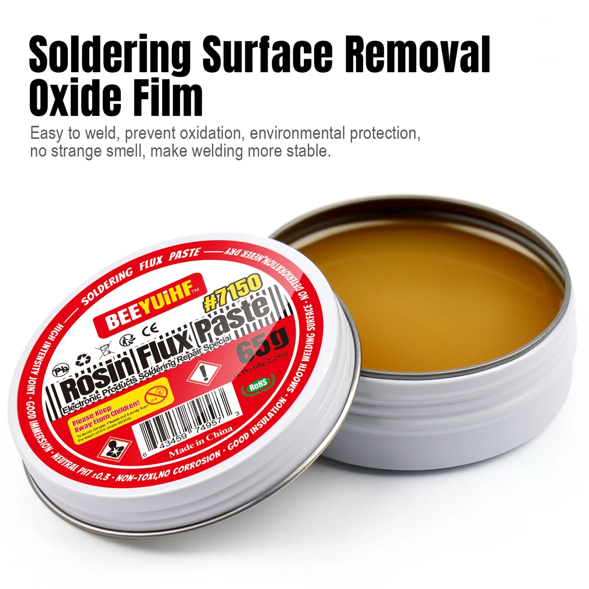 BEEYUIHF Rosin Soldering Paste Flux For SMD PCB BGA Soldering & Repair Electrical Soldering (2.29oz/65g)