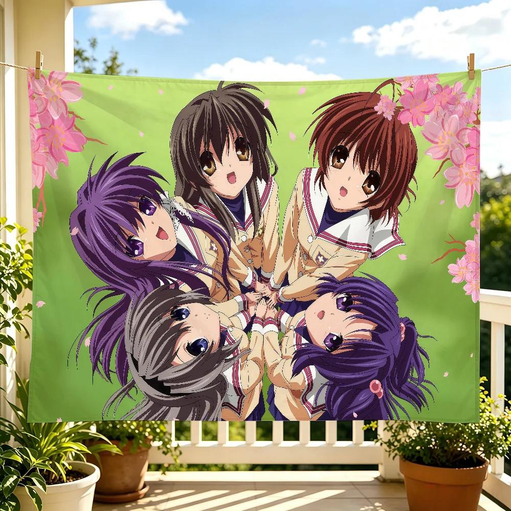 Anime C-Clannad Flaggen-Wandbehang für Outdoor-Partys, Schlafzimmer, Wohnzimmer, Studentenwohnheim, Dekoratives Themen-Wandbanner, Geschenk – Detail 7