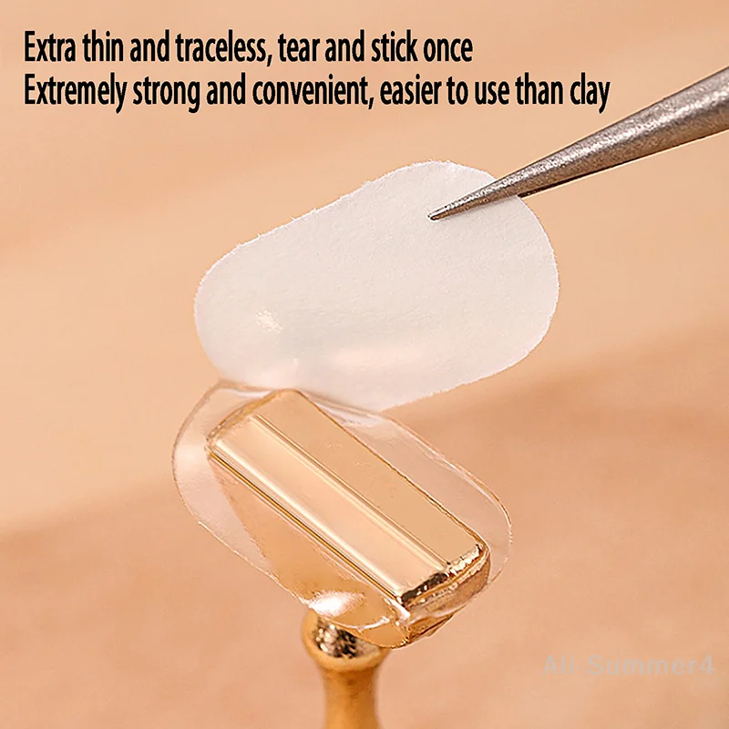 100Pcs Nail Double-side Adhesive Tape For False Nails Display Stand Tools Manicure Adhesive Strip Traceless And Transparent