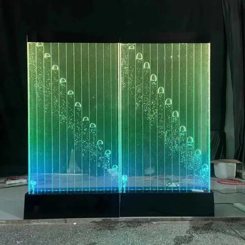

custom.Hot Selling Indoor Background Acrylic LED Bubble Wall with Painted Panel Screen and Room Partition