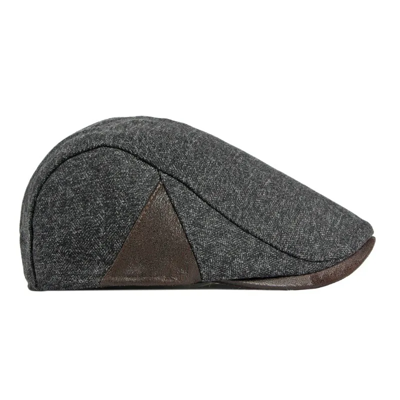 Stylish Korean Style Hat Men\'s Autumn And Winter Thickening Warm Peaked Cap Women\'s Artistic Advance Hats Beret Men\'s