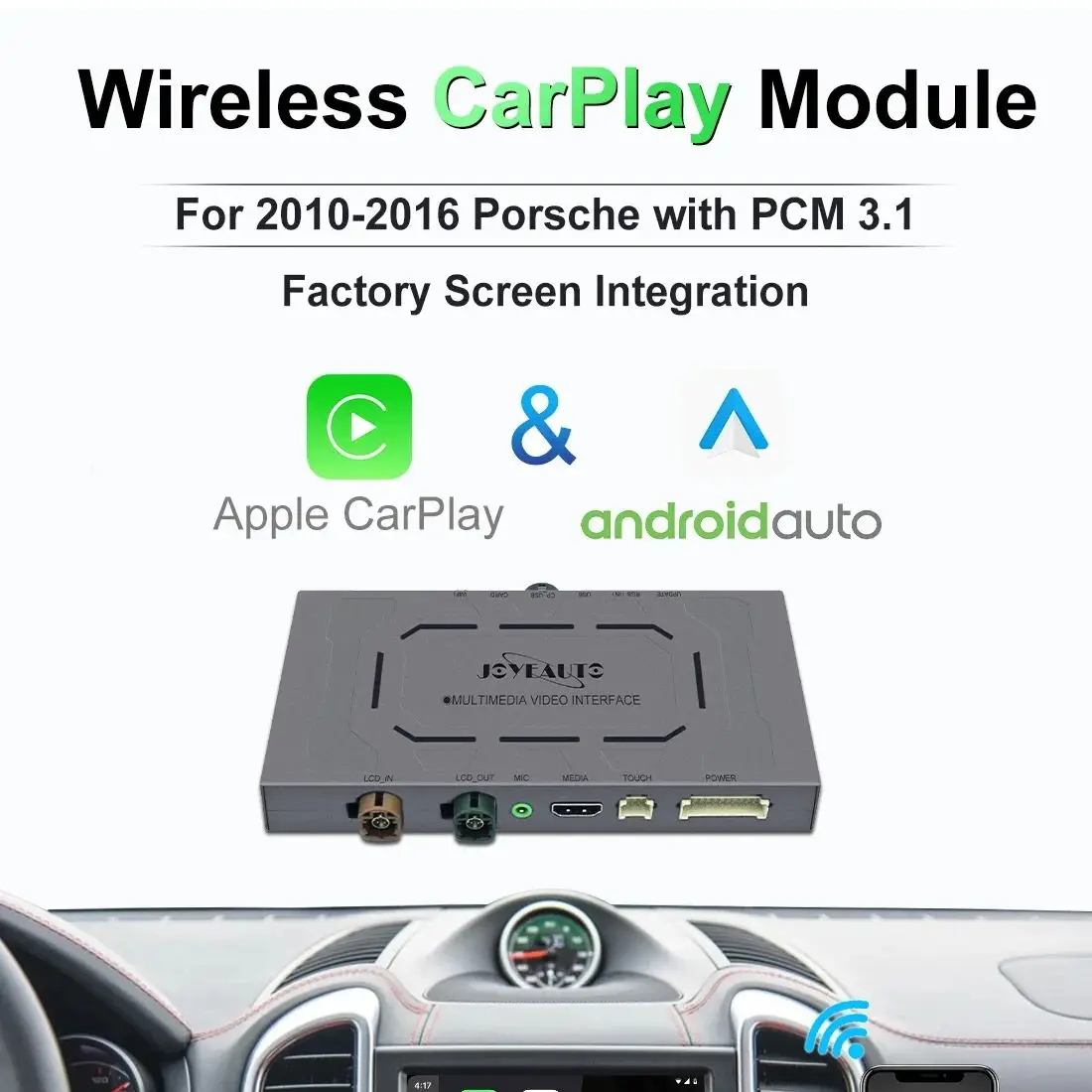 

JOYEAUTO беспроводной Apple CarPlay Android автомобильный комплект для модернизации для 2010-2016 Porsche Cayenne 958 957 GTS PCM3.1 автомобильный игровой Mirror-Link