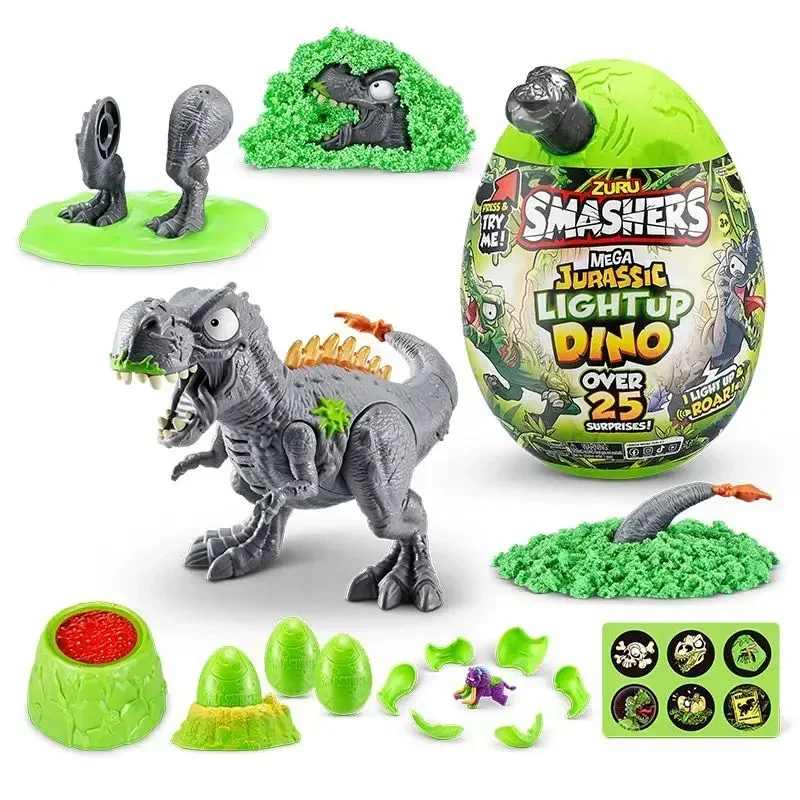 5rh Burst Boy Jurassic Archaeological Luminous Dinosaur Blind Box Egg Tide Play Decoration Boy Voice Glowing Toy Gifts