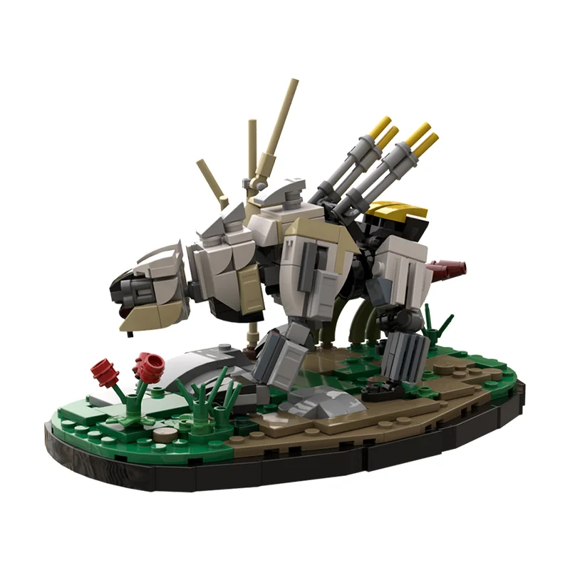 

377pcs MOC Horizon Zero Dawn Sawtooth Stand Icons Model Building Blocks Construction Toys Christmas Gifts Education Brick Kids