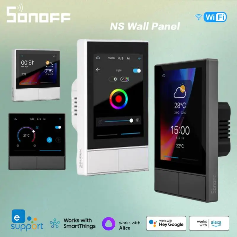 

SONOFF NS Panel Smart Scene Wall Switch EU/ US Wifi Smart Thermostat Display Switch APP Control Works With Alexa Google Home
