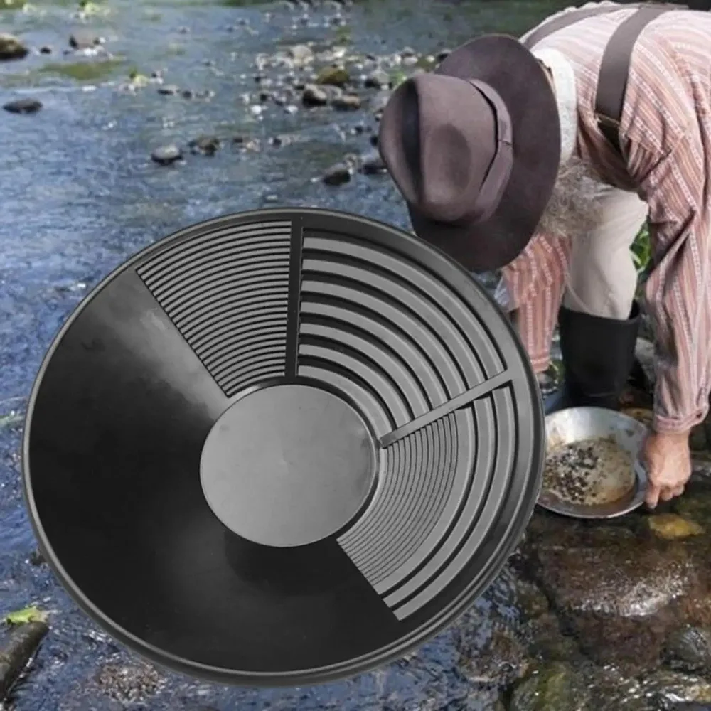 Durable Gold Pan Plastic Large Capacity Gold Panning Tools with Riffle Design Prospecting Tool For Gold Mining Metal Detect