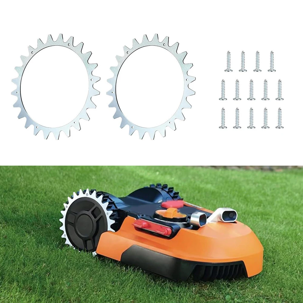 Stainless Steel Traction Plates For Worx For Landroid Mowers - Max Grip Robot Mower Traction Garden Care Lawn Maintenance