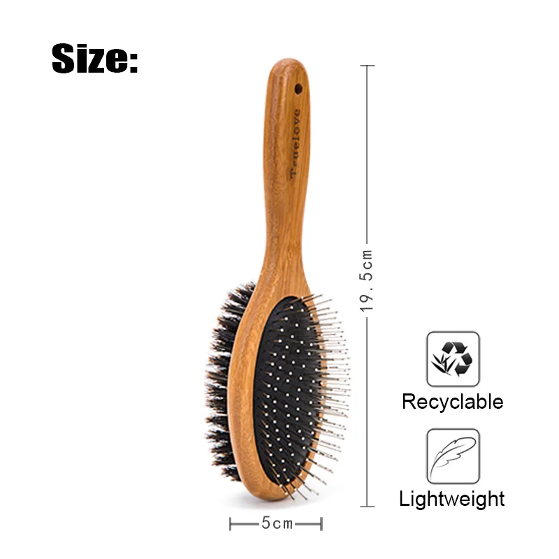 Truelove 2 in 1 Pet Comb Brush Hair Remover Dog Cat Brush Tools Grooming Steel Needles  Double-sided for Pet Cleaning Bristles