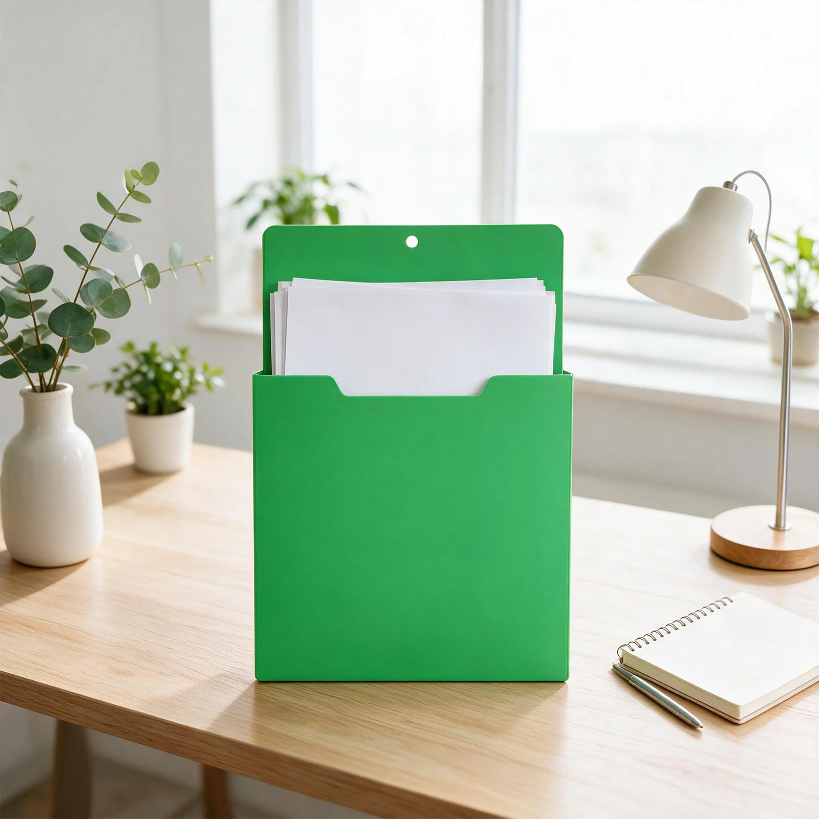 Magnetic File Holder Frosted for PP Wall Mount Document Organizer Letter A4 Paper Storage Box Office Classroom view 6