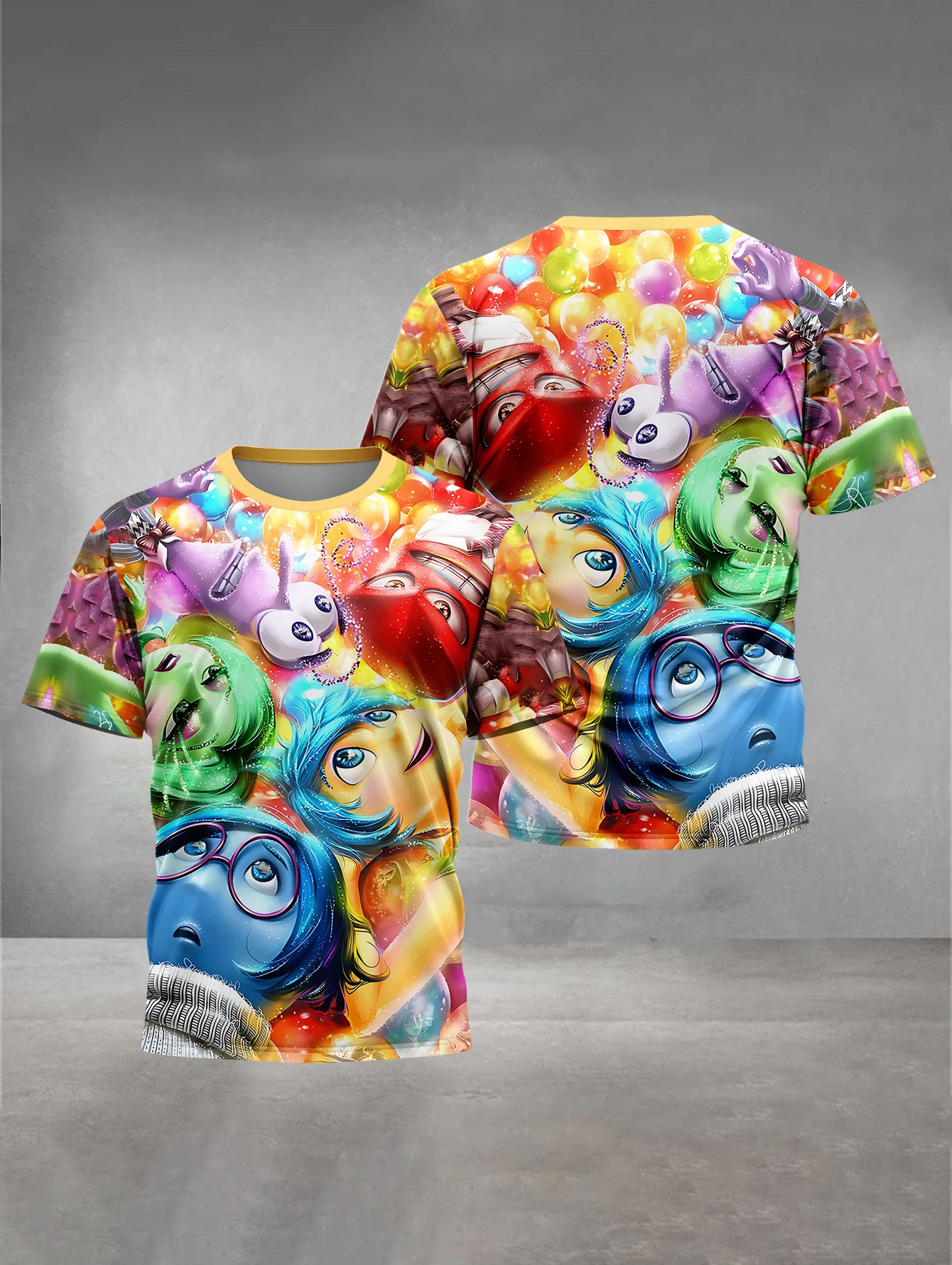 2024 Summer Disney Anime Movie Inside Out  3D Print Baby Clothing Clothes for Children Boy Girl Child T-Shirt Top Shirts