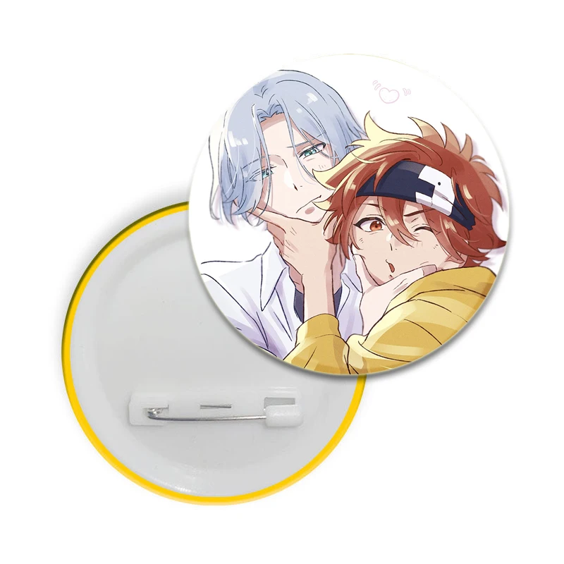 32/44/58mm Anime SK8 The Infinity Badge Tinplate Plastic Pin Button Brooches for Clothing Bag Backpack Decoration Souvenir Gifts