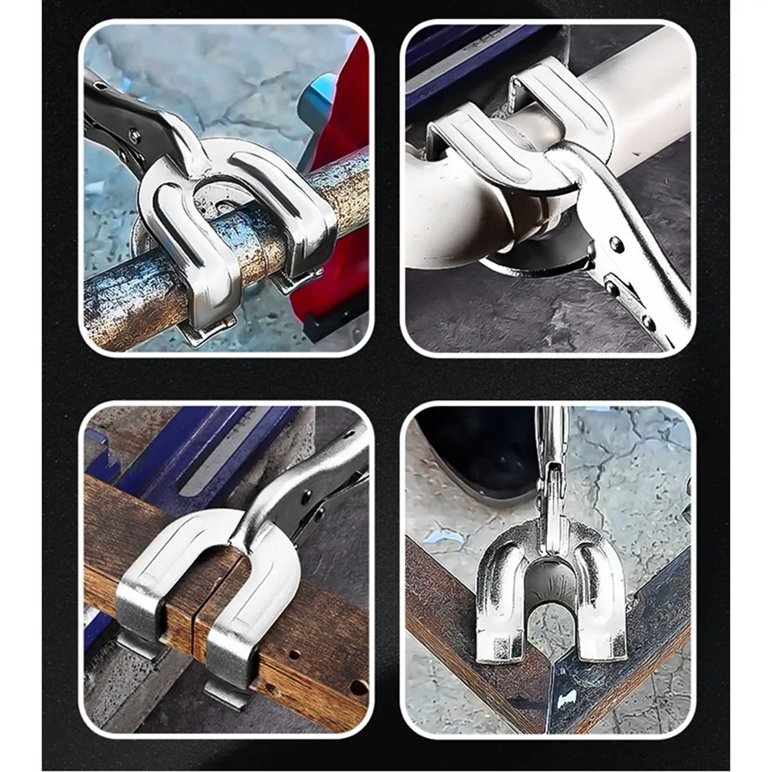 

ABZC-Многофункциональные 9-дюймовые U-образные сварочные зажимные клещи с регулировкой, быстросъемный металлический зажим-фиксатор