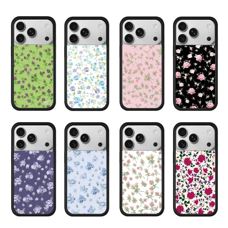 Funda de teléfono con flores de rosa púrpura 3D Posie de flores silvestres para iPhone 17 12 13 14 15 16 Pro Max Plus, funda wf de flor de lavanda de gardenia ﻿