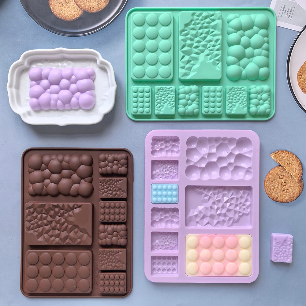 Kreative Größe rechteckige Schokolade Backen Kuchen Silikonform DIY Eiswürfelform Küchenutensilien