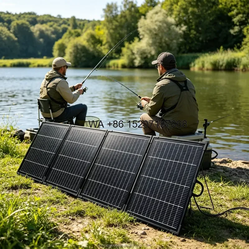 Wmwmnu for IP65 Waterproof Bifacial Foldable 400W Monocrystalline Solar Panel 23% Efficiency CE ROHS FCC Certified Solar