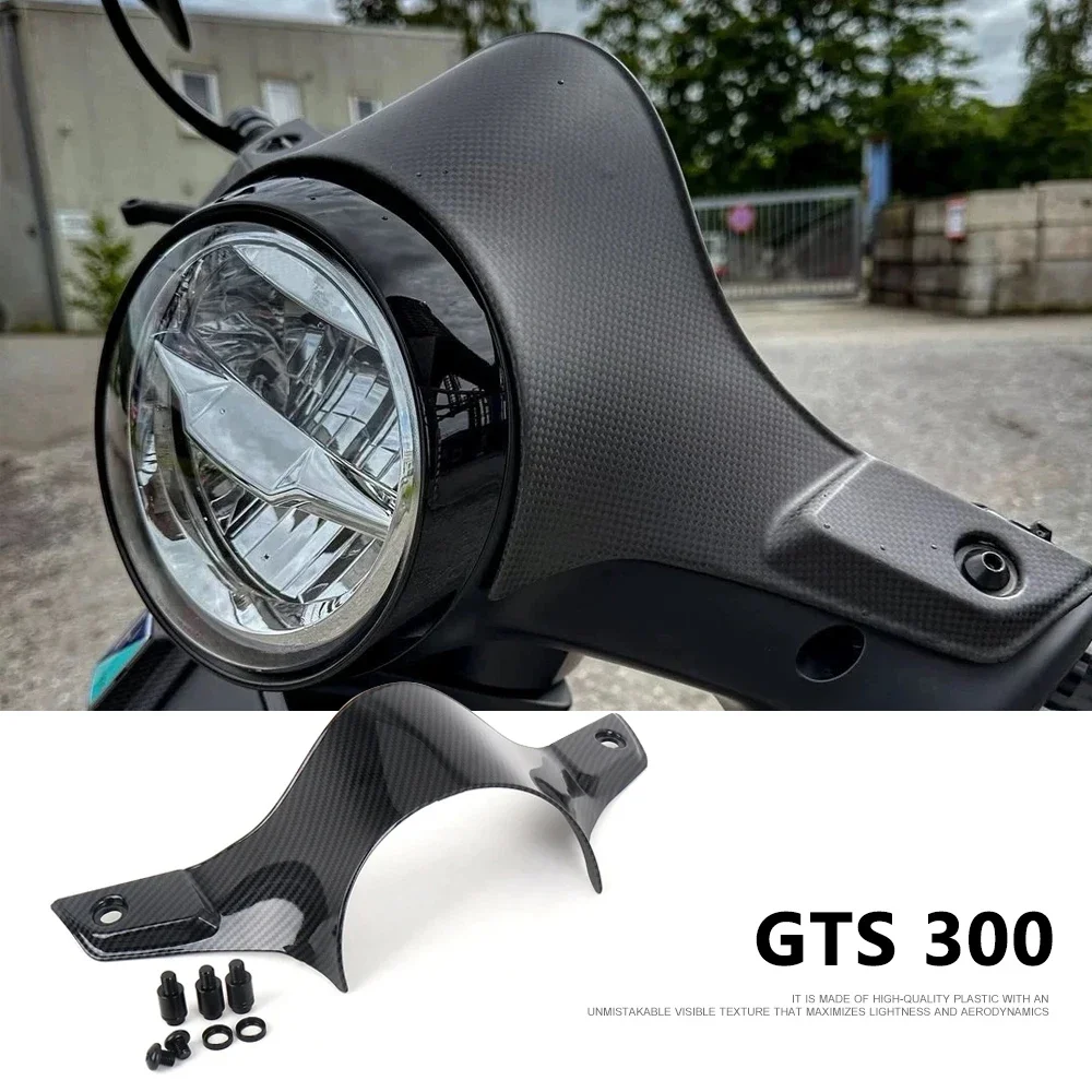 

For Vespa GTS 300 Super GTS300 Super Motorcycle Accessories Windshield Flyscreen Windscreen Black Carbon fiber 2023 2024