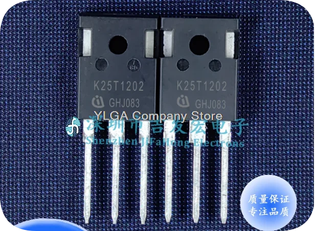 K25T1202 IKW25N120T2 in stock 25A 1200V TO-247, with fast shipping and direct purchase           10PCS
