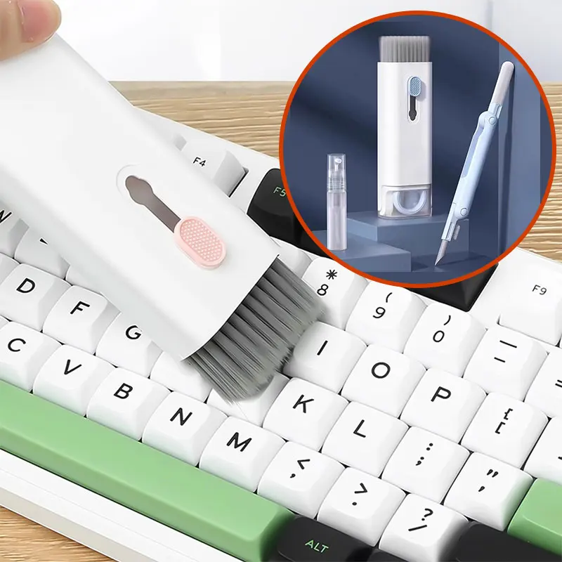 7-in-1 Computer Tastatur Reiniger Pinsel Kit Kopfhörer Reinigung Stift Für Reiniger Keycap Puller Kit Headset Tastatur reinigung Werkzeuge