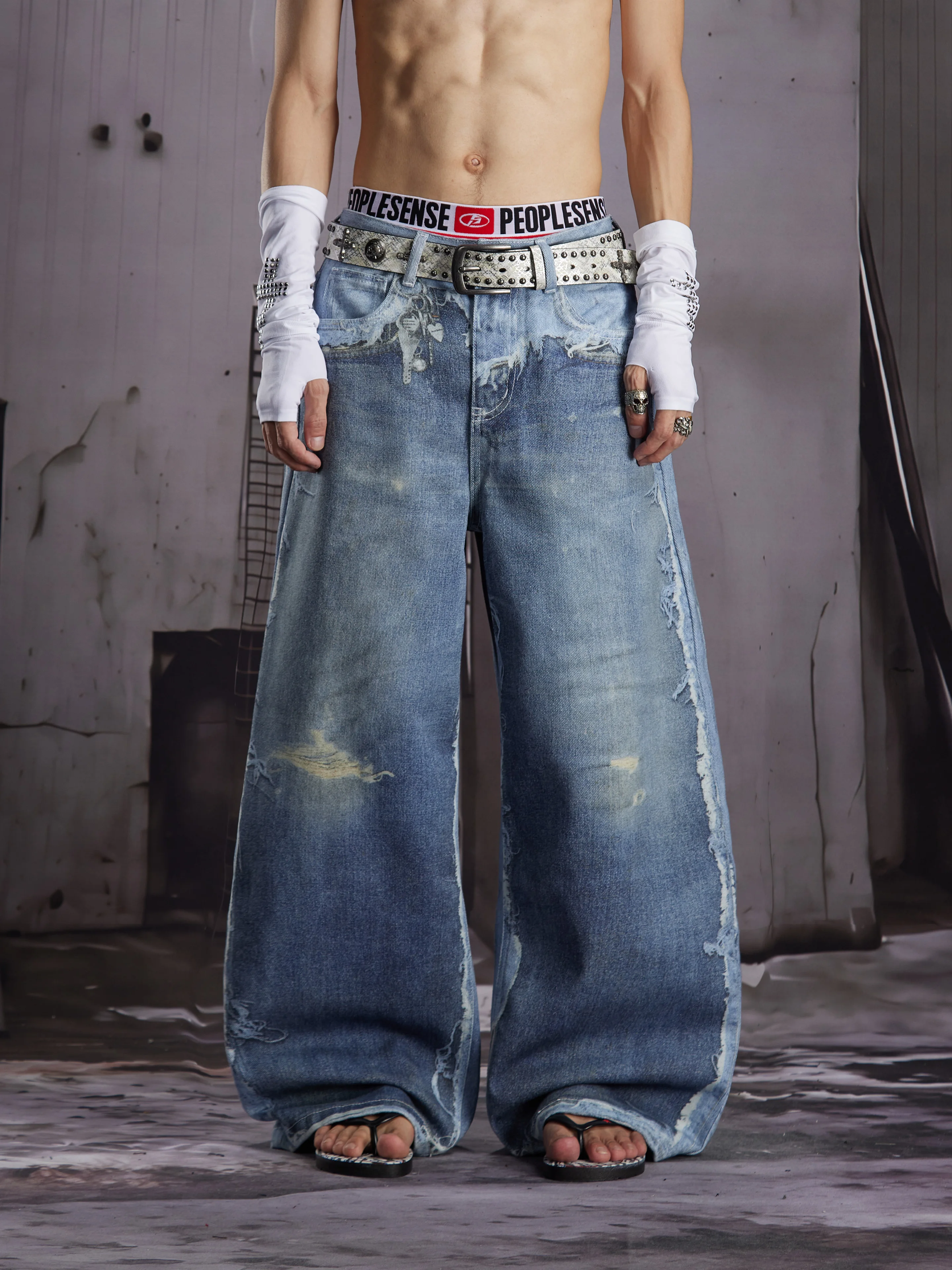 Calças Jeans com Impressão 3D, Estilo Solto e Largo, Para Homens e Mulheres, Novo Estilo de Outono, Mistura de Algodão e Poli...
