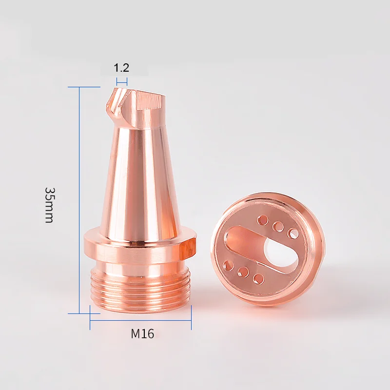 Anti-Splash Handheld Laser Welding Nozzle AS1.2 BS1.6 Handheld Laser Welding Nozzle Copper For CQWY Laser Welding Machine