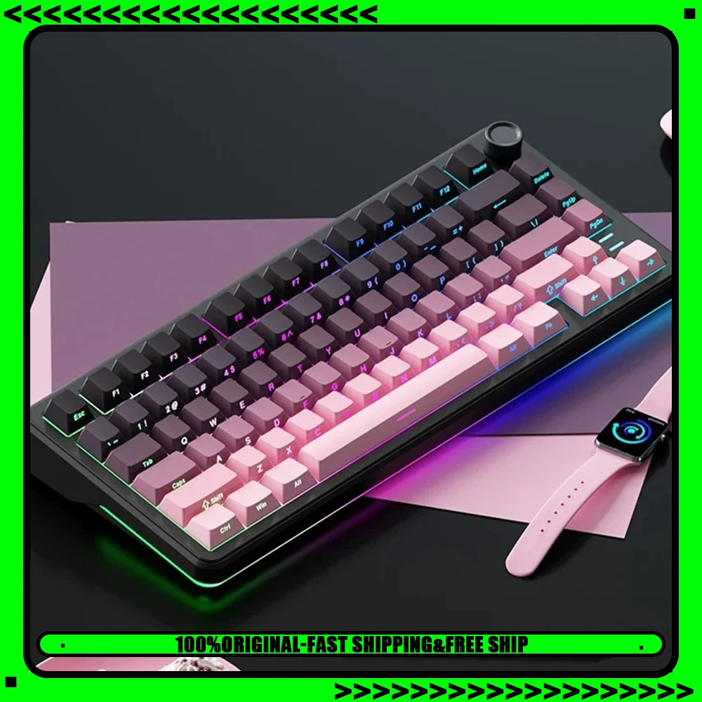 WEIKAV WK75 Wireless Keyboard GASKET Five-Layer Silencing Structure Gaming Keyboard Three-mode Connection Full Key Hot Plug Gift
