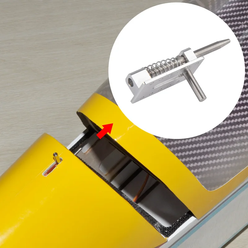 FLT 2Pcs FM26‑SK Metal Spring Canopy Latch Lock Pin Aluminum Cabin Cover Fastener For RC Fixed‑Wing Plane