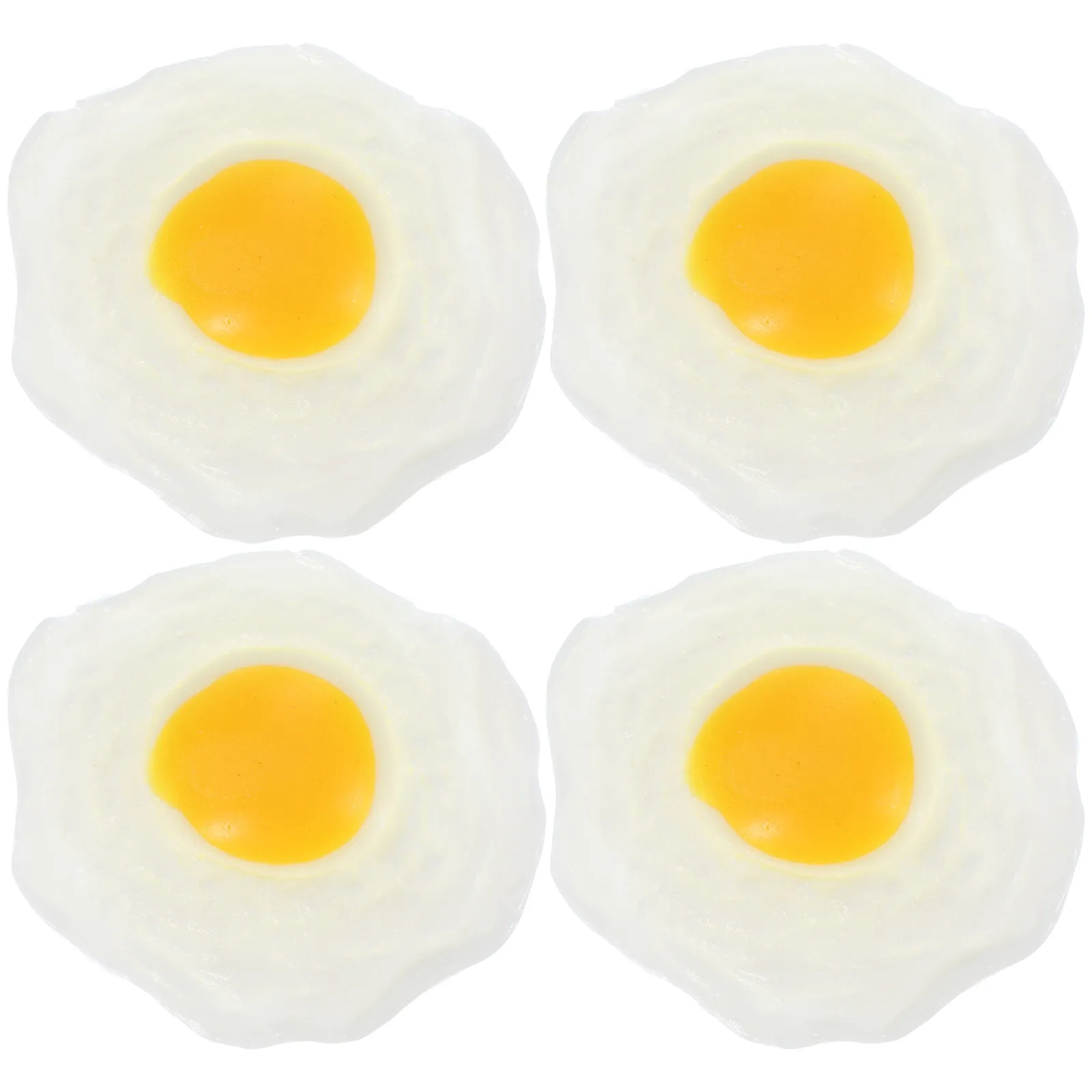 

Набор из 4 штук: Забавные игрушки-антистресс в виде жареных яиц, имитация еды для детей, прикольные игрушки-приколы